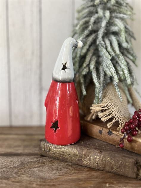 Led Santa Red Ceramic Gonk Led Christmas Decoration Xmas T Ebay