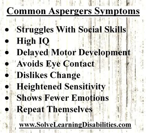 Aspergers Symptoms Solve Learning Disabilities