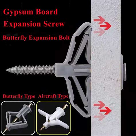50 100pcs Expansion Drywall Anchor Kit With Screws Self Drilling Wall Home Pierced Special For