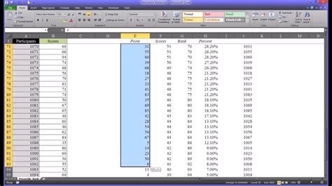 So, if a person says he scored 60 percentile in his gmat exam, then it means that 60 percent of. Calculating Percentile Rank Using Excel - YouTube