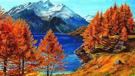 1920x1080 Download Mountains Fall Lake Scenery Beauty