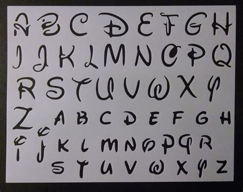 Disney Alphabet Letters 12 Font Custom Stencil Fast Etsy