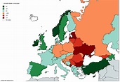 Population Growth Rate in Europe [OC] [4592,3196] : r/MapPorn