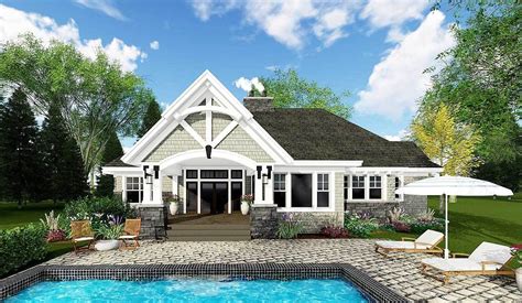 Plan 14649rk Craftsman House Plan With Home Office Flex Space And An