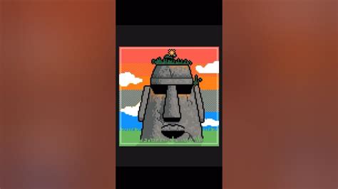Pixel Art Moai Statue Timelapse Youtube