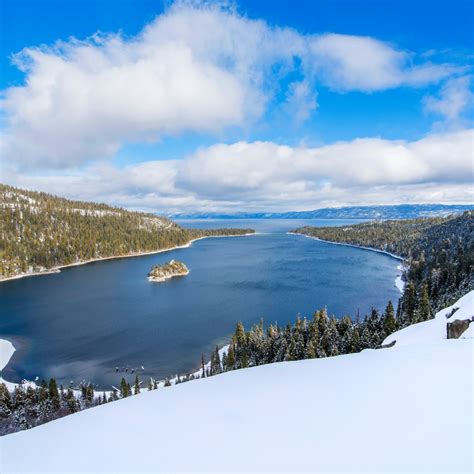 Emerald Bay Slopes Lake Tahoe Winter Photograph Print