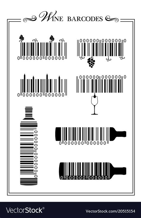 Wine Barcodes Royalty Free Vector Image Vectorstock