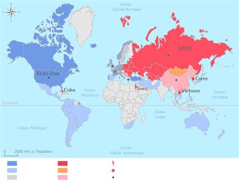 Chronologie de la guerre froide. Compléter la légende de la carte de la guerre froide - 3e ...