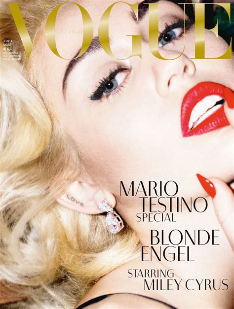 Miley Cyrus Vogue Magazine Germany March 2014 Cover • Celebmafia