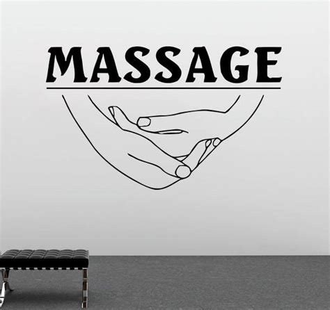 spa wall vinyl decal massage therapy wall vinyl sticker sign etsy