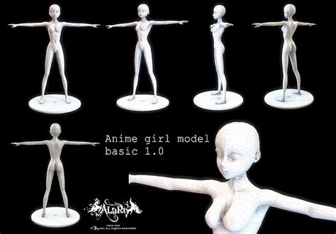 Anime Girl Basic Free 3d Model Cgtrader