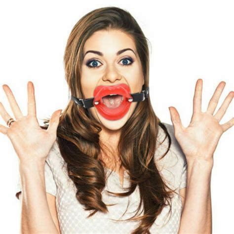 Women Flirting Bandage Silicone Open Mouth Gag Bdsm Oral O Ring Lips Restraints Ebay