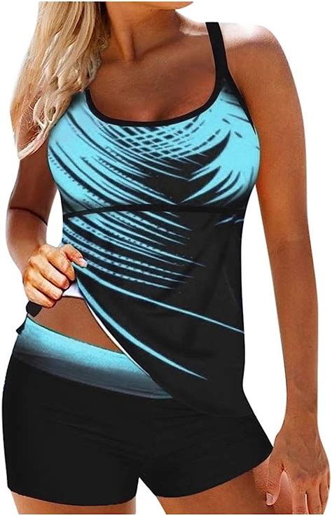 Bhsj Swimsuit For Women Plus Size Strappy Back Tankini Two Piece
