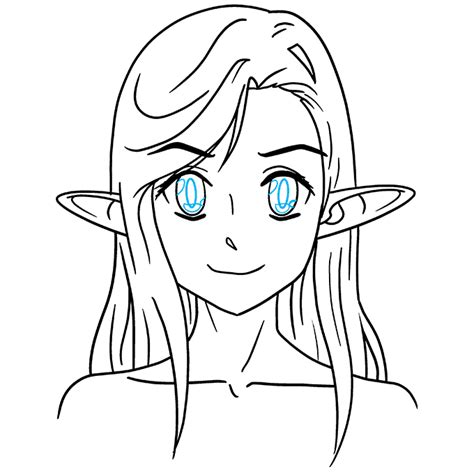 How To Draw An Anime Elf Really Easy Drawing Tutorial