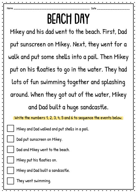 Free Printable Story Sequence Worksheets