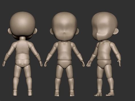 Basemesh Chibi D Model Cgtrader