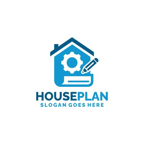 House Plan Logo Design Vector Illustration Blueprint Logo 27831342