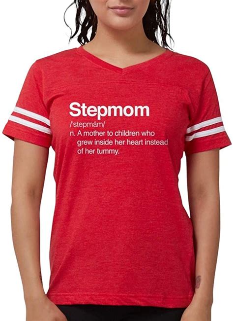 Cafepress Stepmom Womens Dark T Shirt Football Shirt