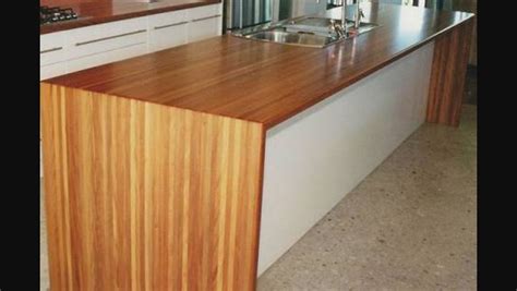 Photo 5 A Beautifully Finished Timber Benchtop With Waterfall Edge