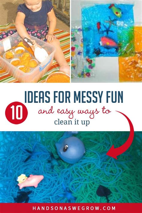 10 Messy Play Ideas And Tips To Keep It Clean In 2021 Easy Toddler