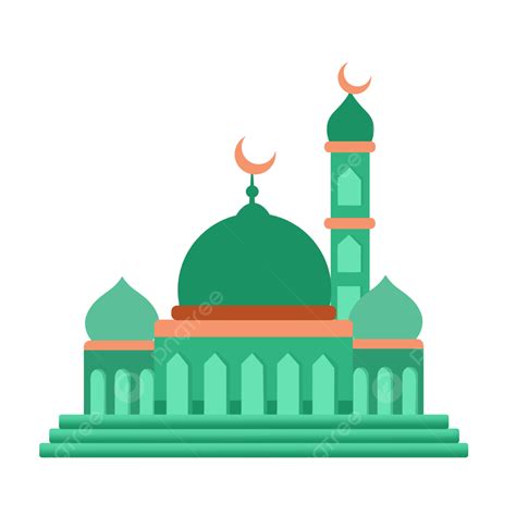 Simple Mosque White Transparent Simple Mosque Illustration In Flat