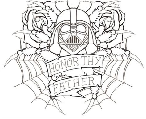 Again, you can use the opportunity to talk about. vader "honor thy father" | Fathers day coloring page ...