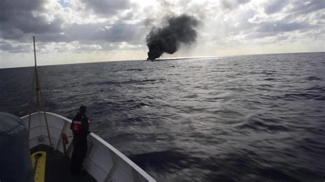 Dvids Video Coast Guard Responds To Vessel Fire 30 Miles East Of