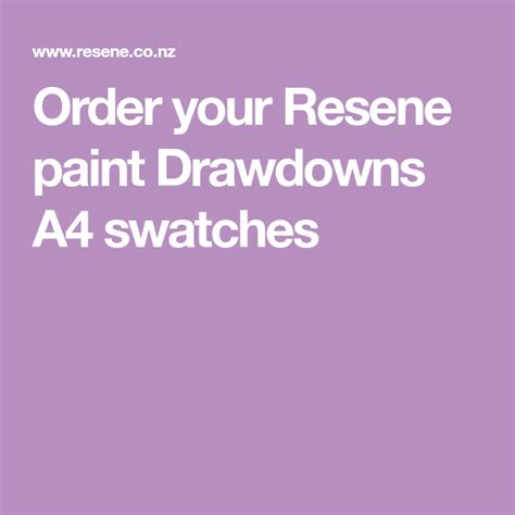 Order Your Resene Paint Drawdowns A Swatches Painting Resene