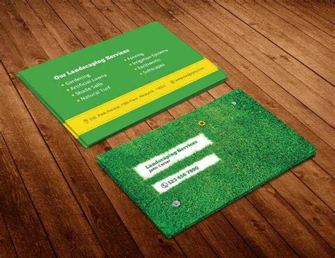 Browse now upload your design put your existing … 10+ Best Landscaping Business Card Templates - Pages, AI ...