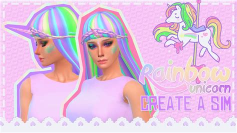The Sims 4 Casヾ Rainbow Unicorn♡ Youtube