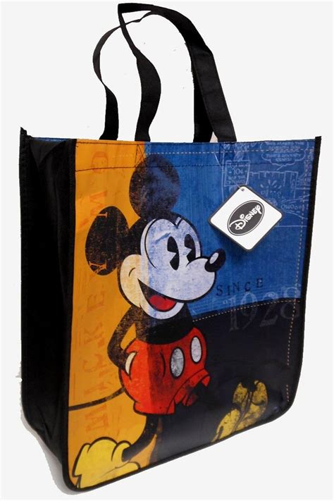 Disney Vintage Mickey Mouse Reusable Tote Bag 14x16x5 New Free Shipping