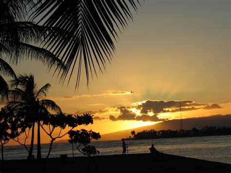 Honolulu Hi Honolulu Ala Moana Magic Island Sunset Photo Picture