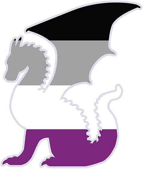 Amazon Dark Spark Decals Lgbt Pride Asexual Flag Dragon Silhouette