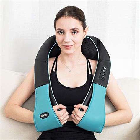 Shiatsu Back Shoulder And Neck Massager With Heat Deep Tissue 3d Kneading Massager For Relieving