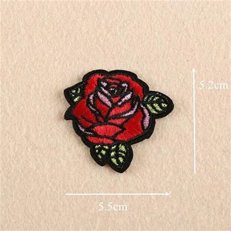 11pcs Embroidery Rose Flower Sew Iron On Patch On Badge Bag Jeans Applique Rose Embroidery