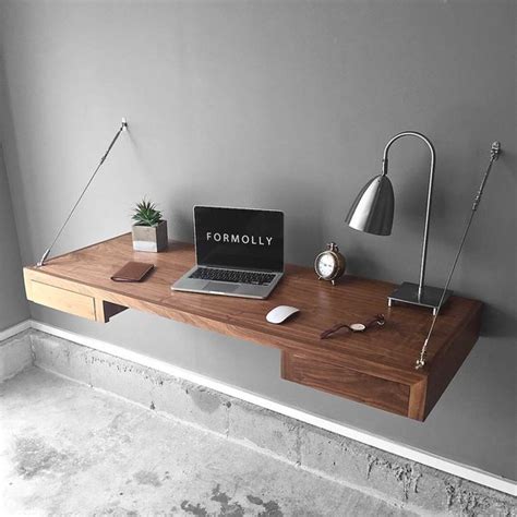 15 Wall Mounted Desk Designs For Diy Enthusiasts