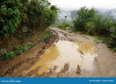 Wet Dirt Road Stock Photo Image Of Clay Road Dirt 93570684