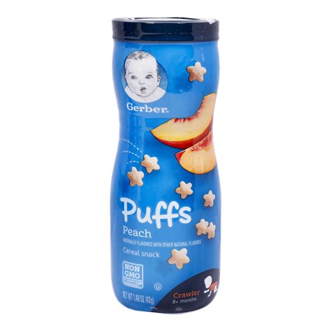 Gerber Puffs Cereal Snack Peach 42g Online At Best Price Baby Rusk