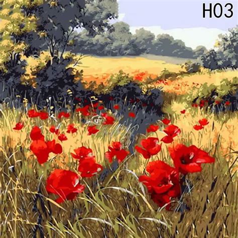 Europe Flower Diy Painting By Numbers Acrylic Paint By Numbers