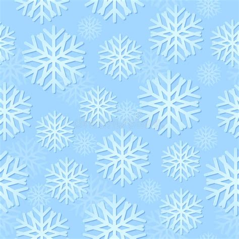 Snowflakes Seamless Pattern Stock Vector Illustration Of Happy