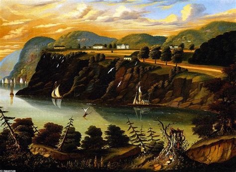 Reproduções De Belas Artes Vista de West Point 1843 por Thomas