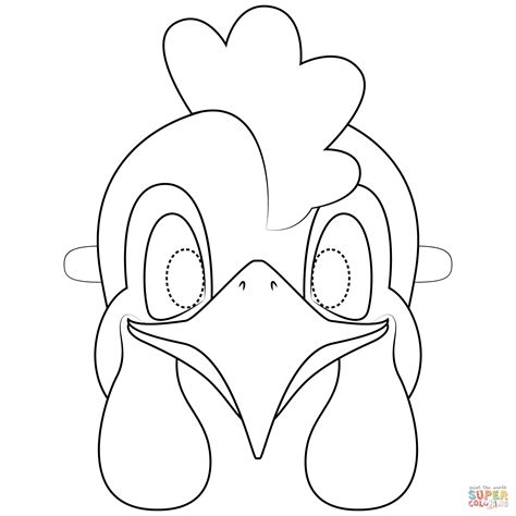 Mascara de pollo disfraz de gallina mascaras de fomi mascaras de carnaval carnavales mascaras infantiles disfraces originales disfraces de navidad disfraces caseros. Rooster Mask coloring page | Free Printable Coloring Pages