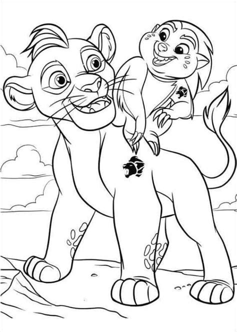 Lion Guard Kion And Kiara Coloring Pages Coloring Pages