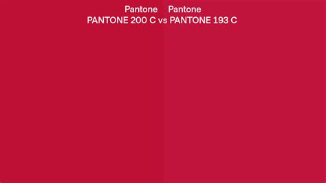 Pantone 200 C Vs Pantone 193 C Side By Side Comparison