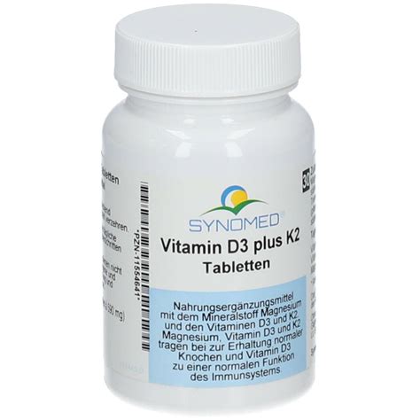 synomed vitamin d3 plus k2 30 st shop