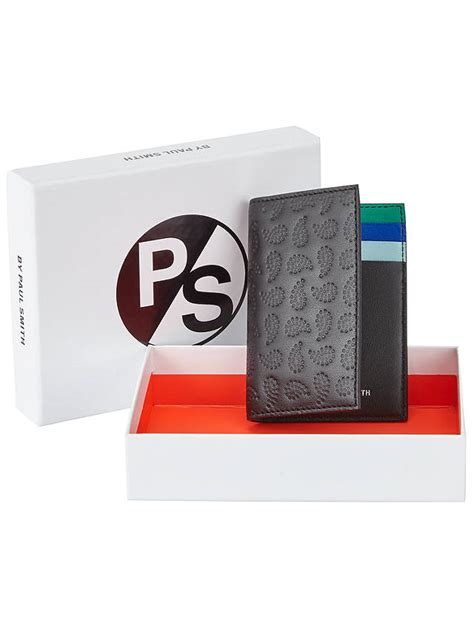 Start typing to get suggested searches. Paul Smith Paisley Embossed Credit Card Wallet, Black/Multi at John Lewis & Partners