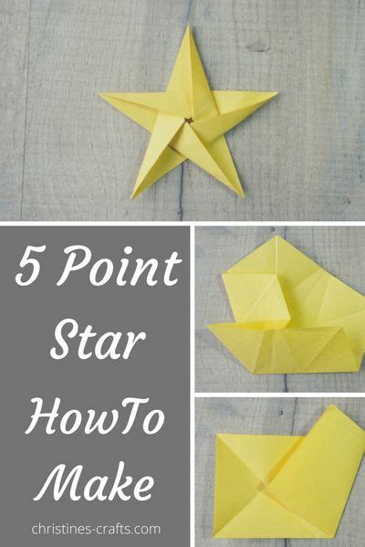 How To Make A 5 Pointed Star Origami Tutorial Christines Crafts