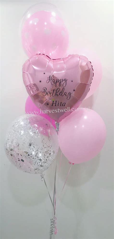 customize pink birthday balloon bouquet [cbq 001] 19 90 harvest well balloon and party