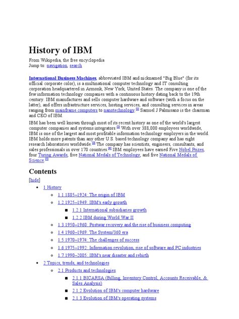 History Of Ibm Ibm Computing