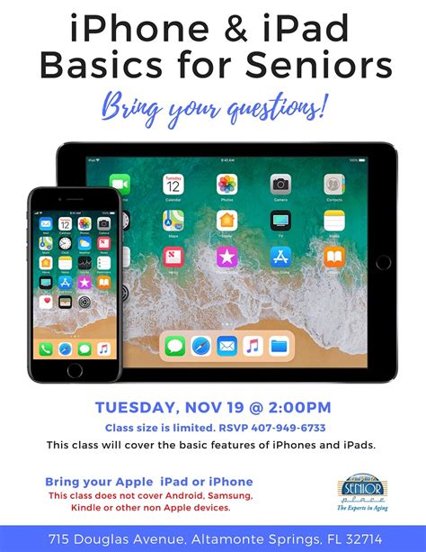 For now, the ipad is the only game in town. iPhone & iPad Basics for Seniors - One Senior Place